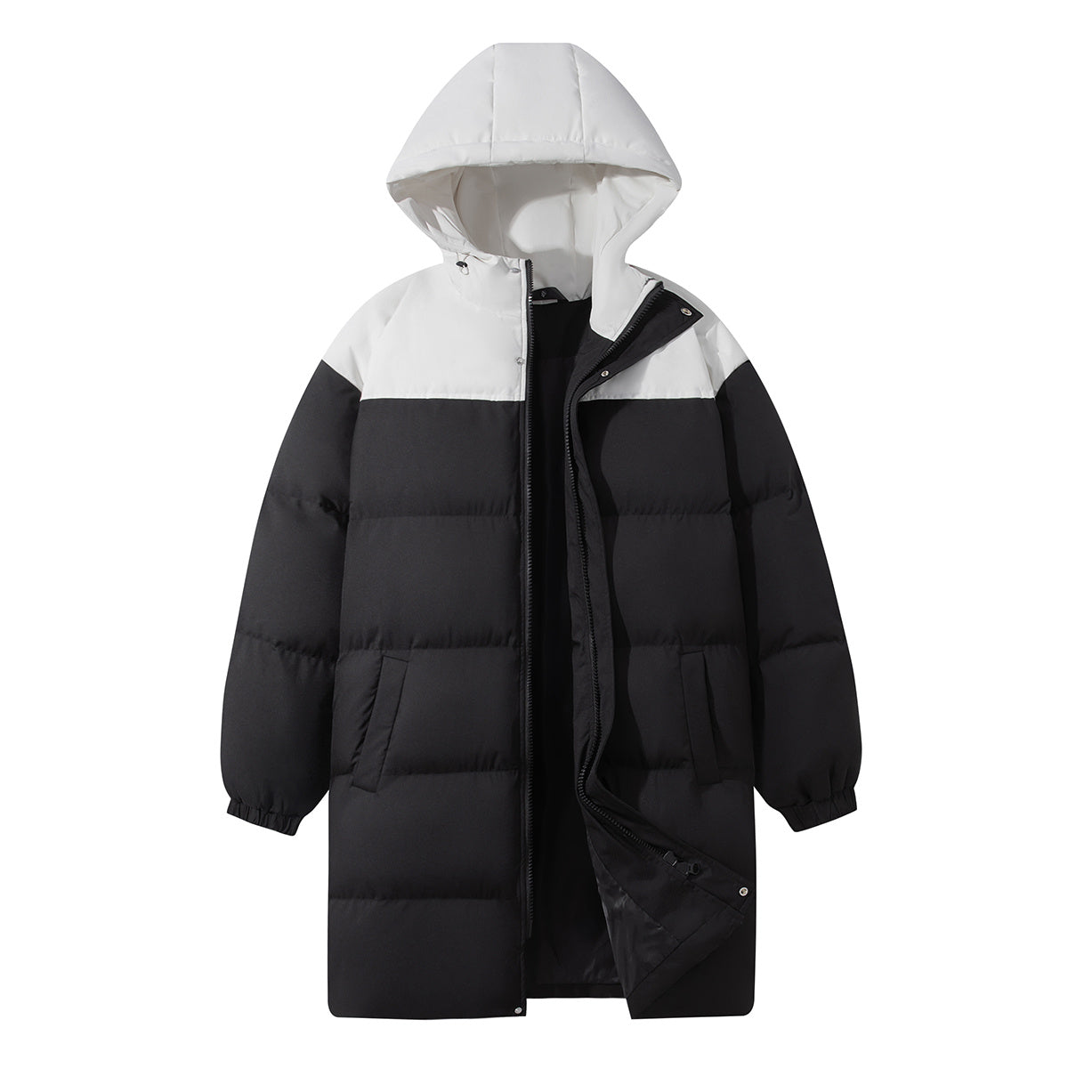 Long padded hooded jacket UNISEX