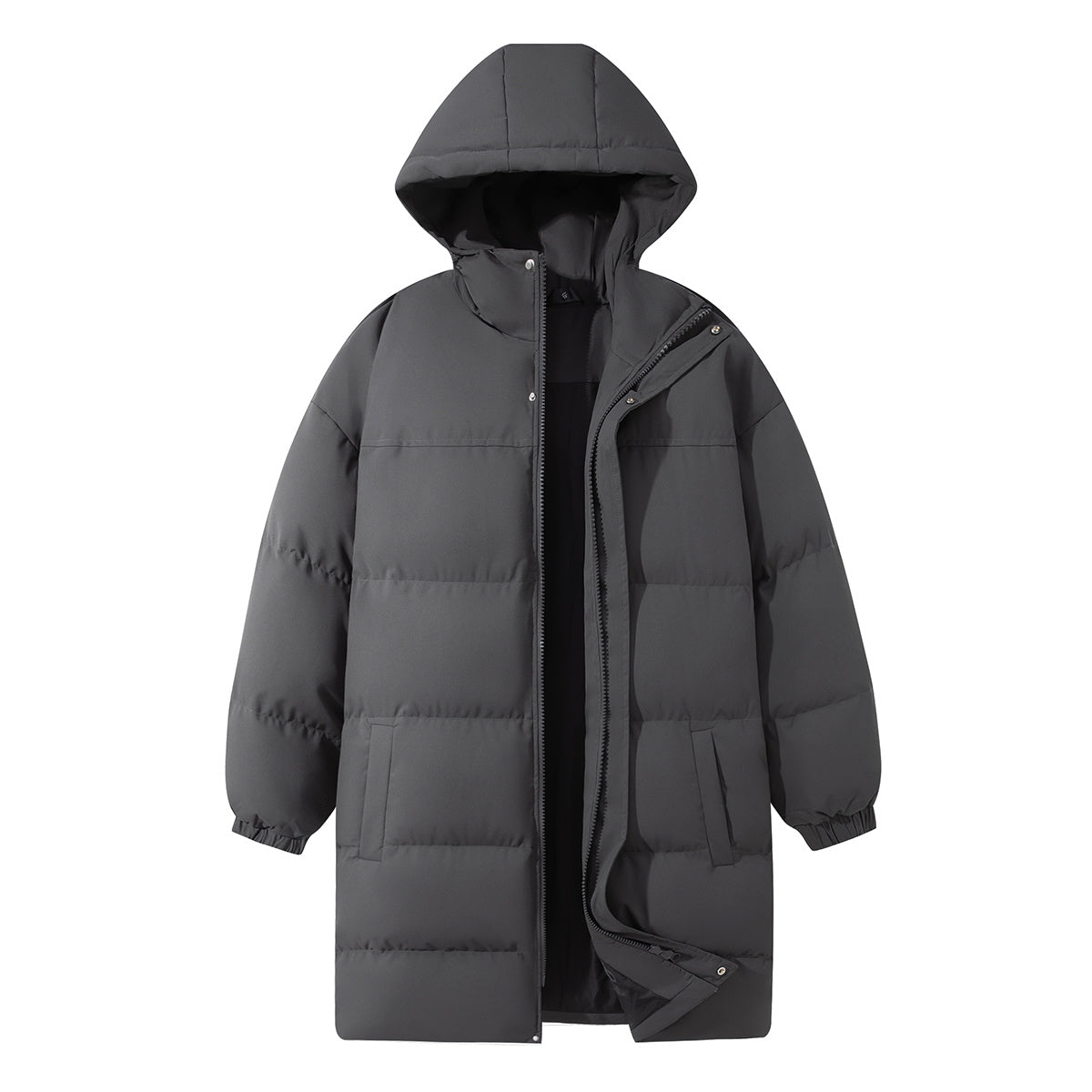 Long padded hooded jacket UNISEX