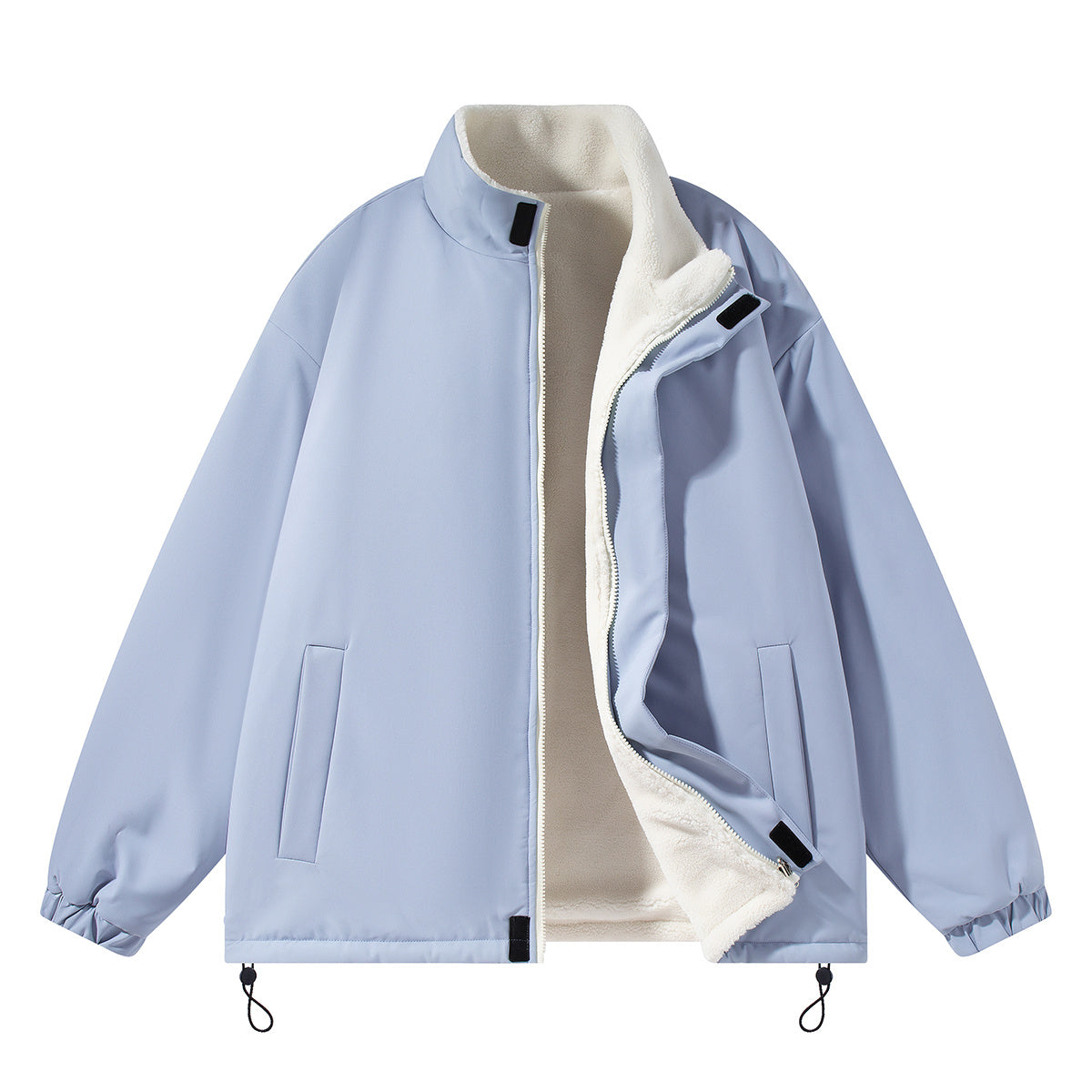 ZIP UP Reversible Autumn/Winter Jacket stand collar UNISEX