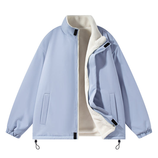 ZIP UP Reversible Autumn/Winter Jacket stand collar UNISEX