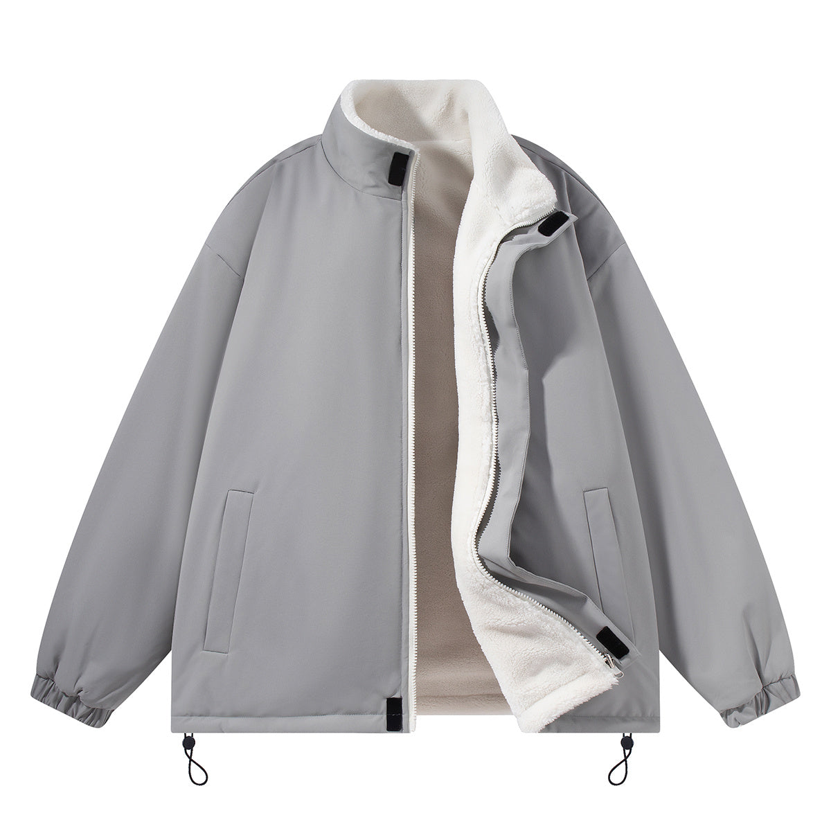 ZIP UP Reversible Autumn/Winter Jacket stand collar UNISEX