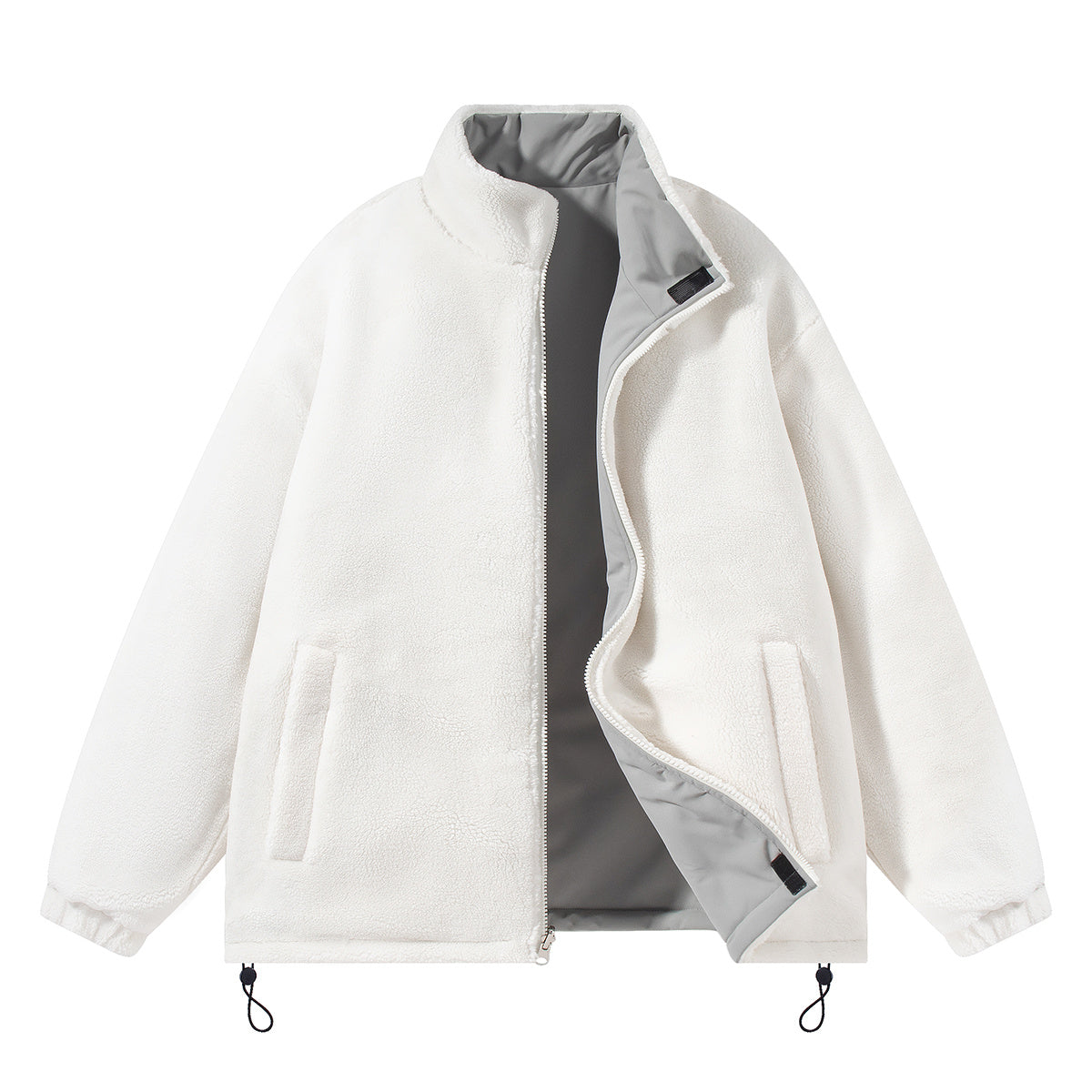 ZIP UP Reversible Autumn/Winter Jacket stand collar UNISEX