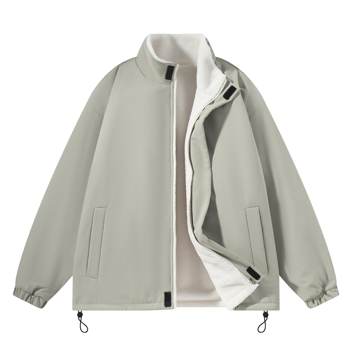 ZIP UP Reversible Autumn/Winter Jacket stand collar UNISEX