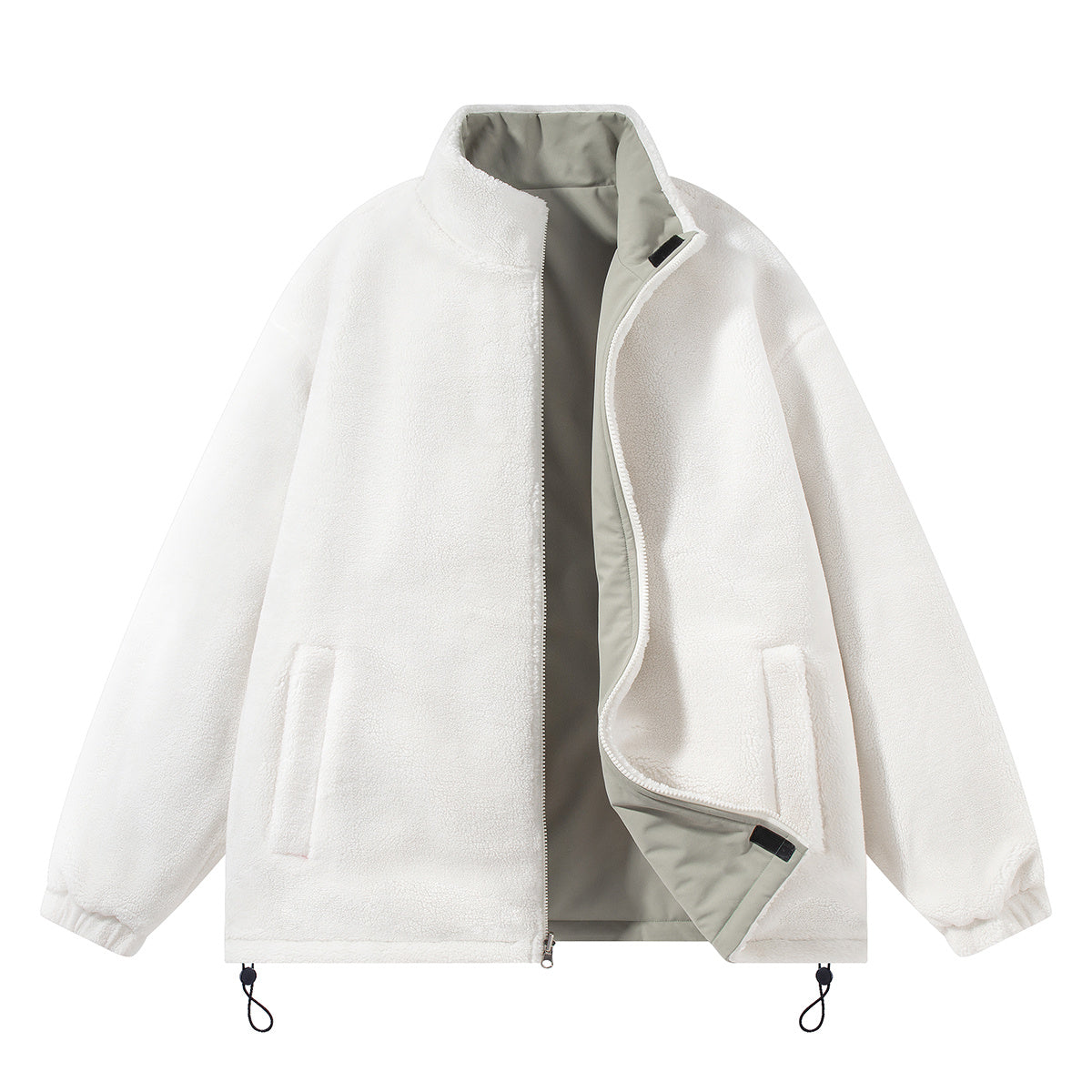 ZIP UP Reversible Autumn/Winter Jacket stand collar UNISEX