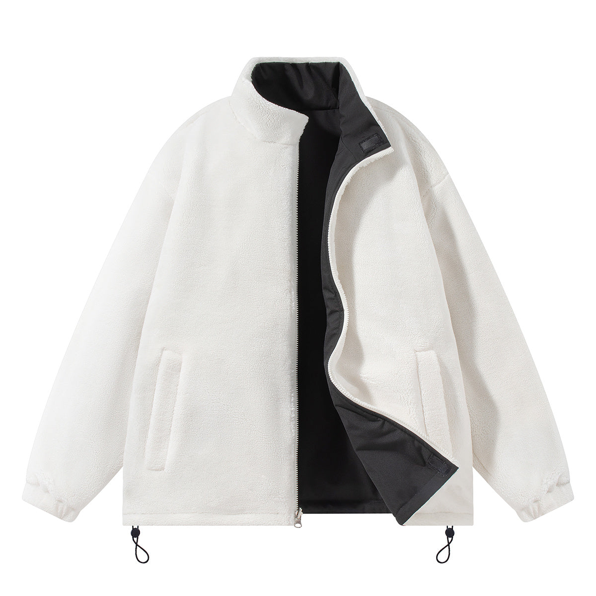 ZIP UP Reversible Autumn/Winter Jacket stand collar UNISEX