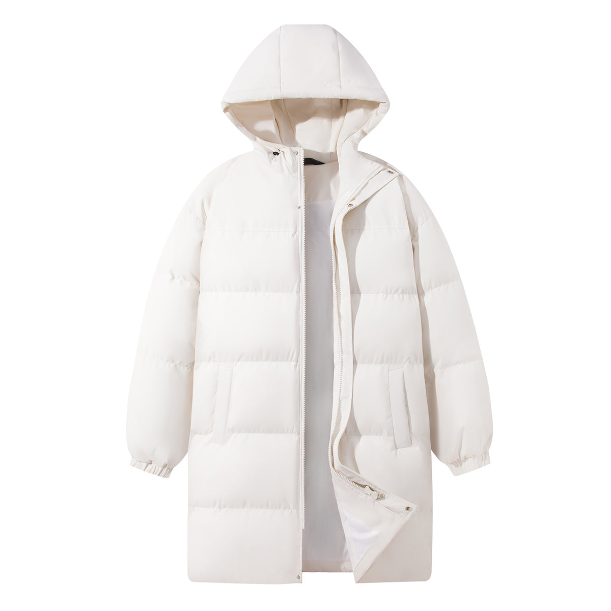 Long padded hooded jacket UNISEX