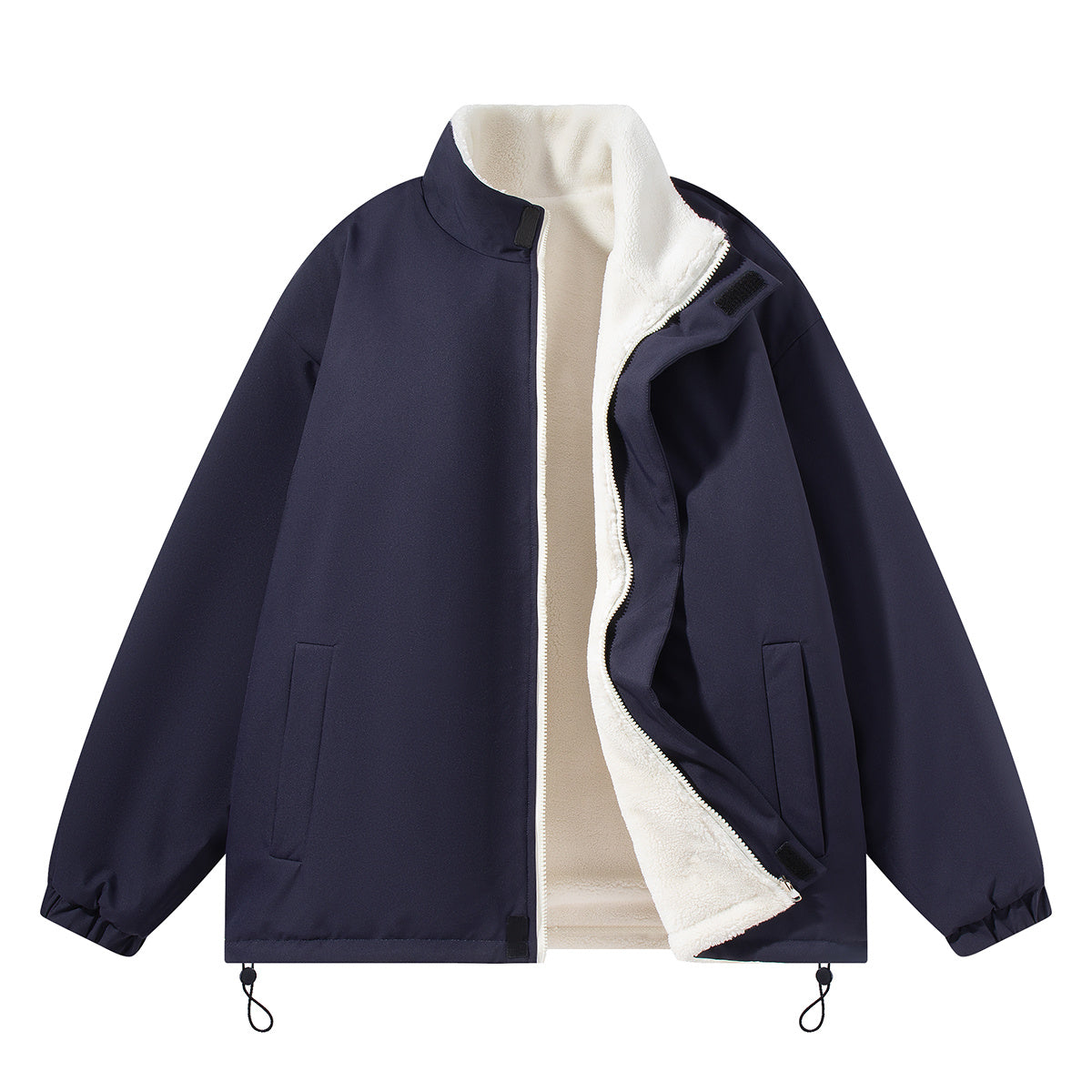 ZIP UP Reversible Autumn/Winter Jacket stand collar UNISEX